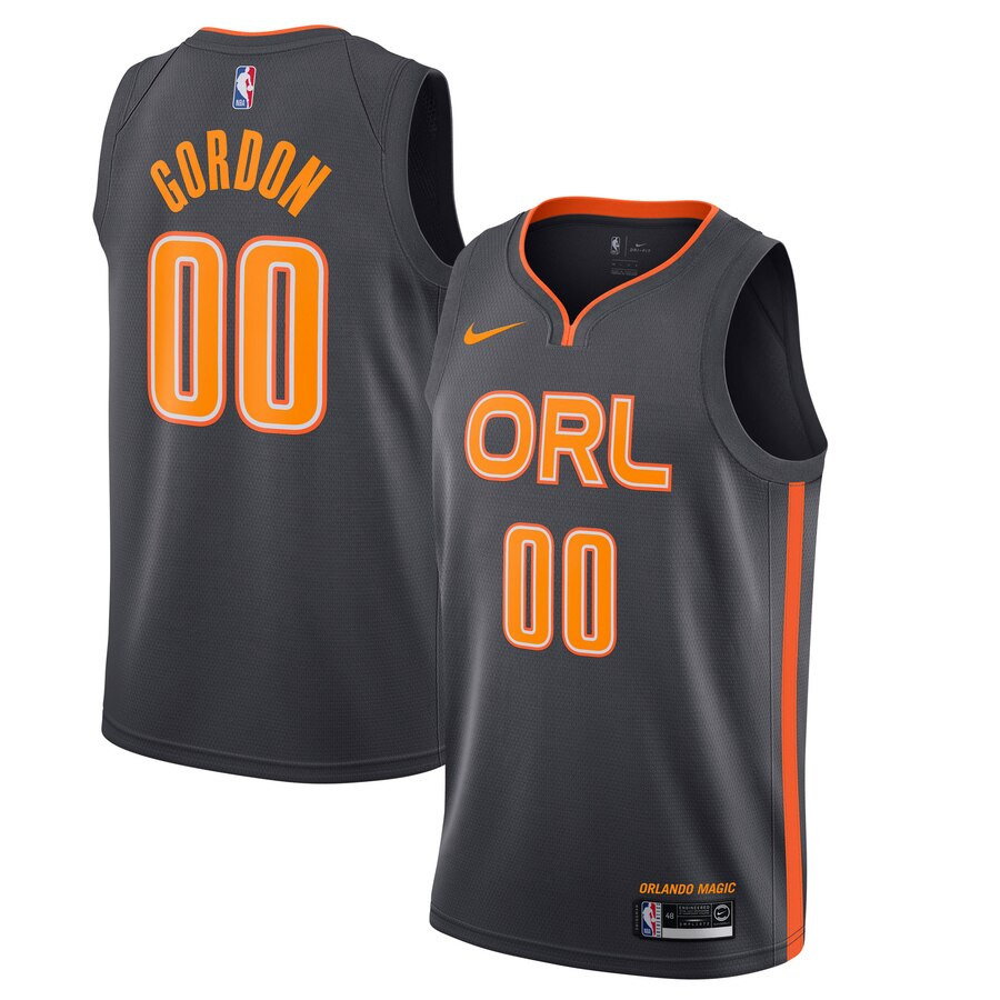 Personalized Magic 00 Aaron Gordon Black 2019-20 Swingman Jersey