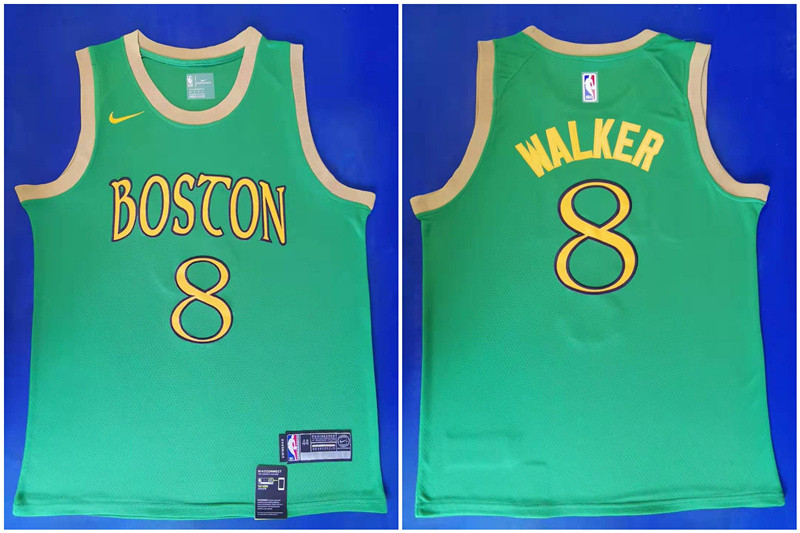 Personalized Celtics 8 Kemba Walker Green 2019-20 City Edition Swingman Jersey