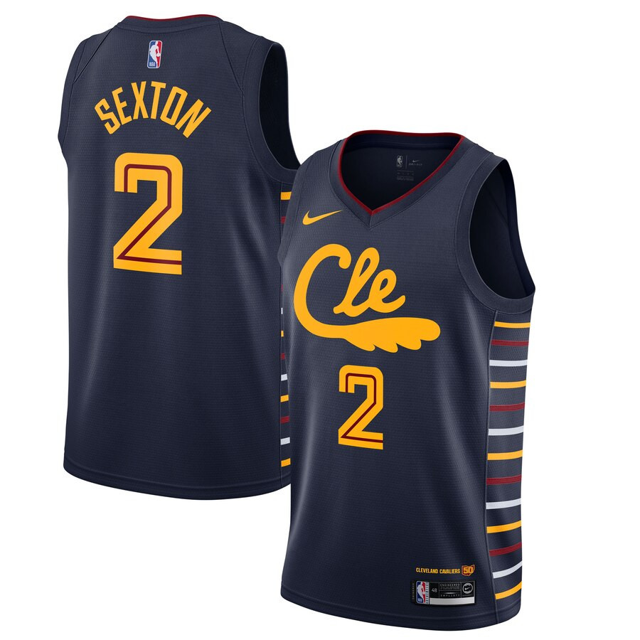 Personalized Cavaliers 2 Collin Sexton Black 2019-20 Swingman Jersey