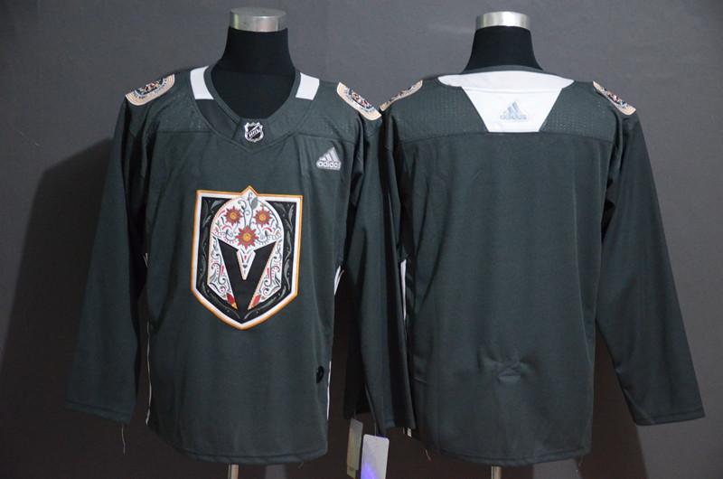 Personalized Vegas Golden Knights Blank Gray Dia De Los Muertos Jersey