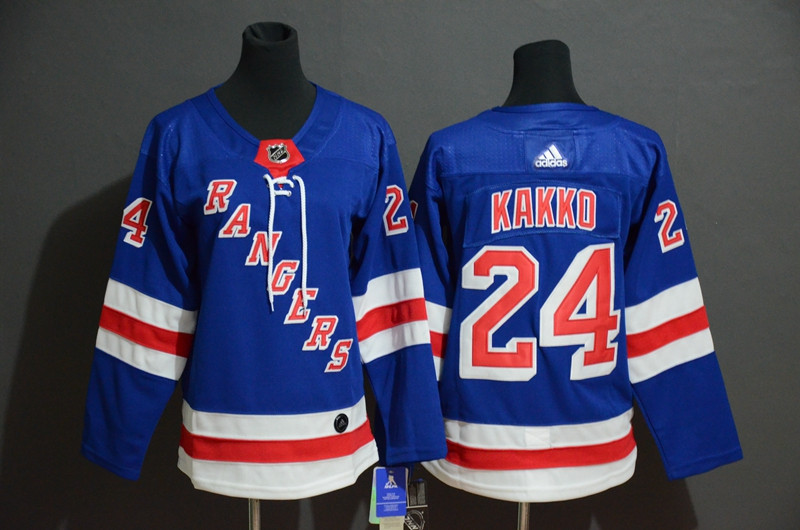 Personalized Rangers 24 Kaapo Kakko Blue Jersey