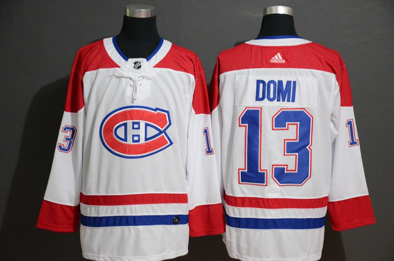 Personalized Canadiens 13 Max Domi White Jersey