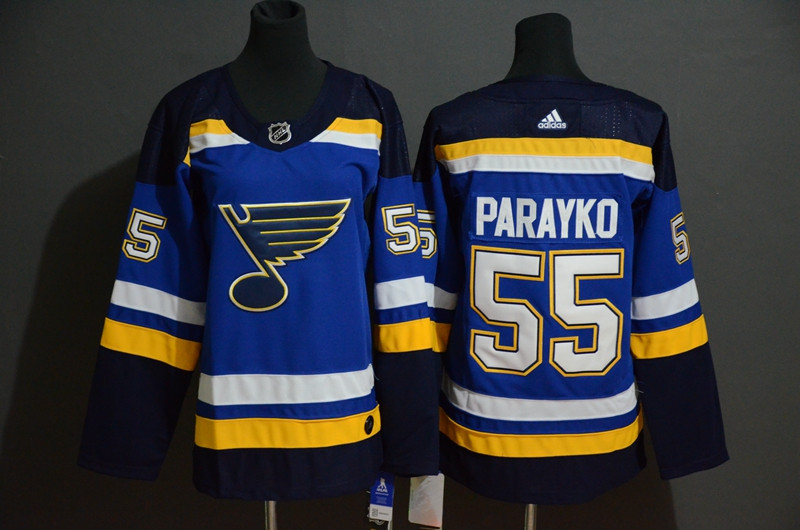 Personalized Blues 55 Colton Parayko Blue Jersey