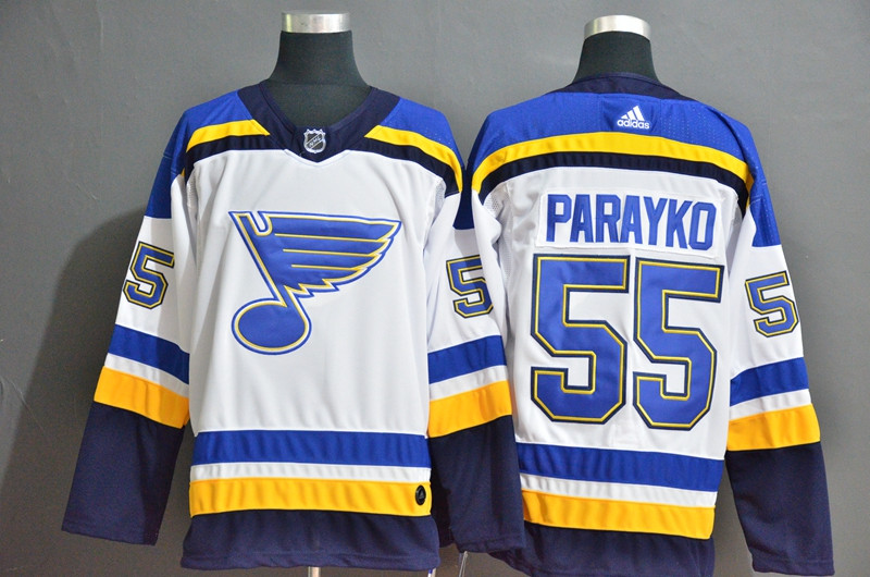 Personalized Blues 55 Colton Parayko White Jersey