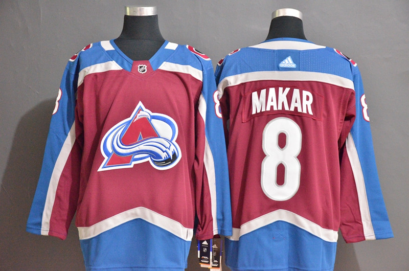 Personalized Avalanche 8 Cale Makar Blue Red Jersey