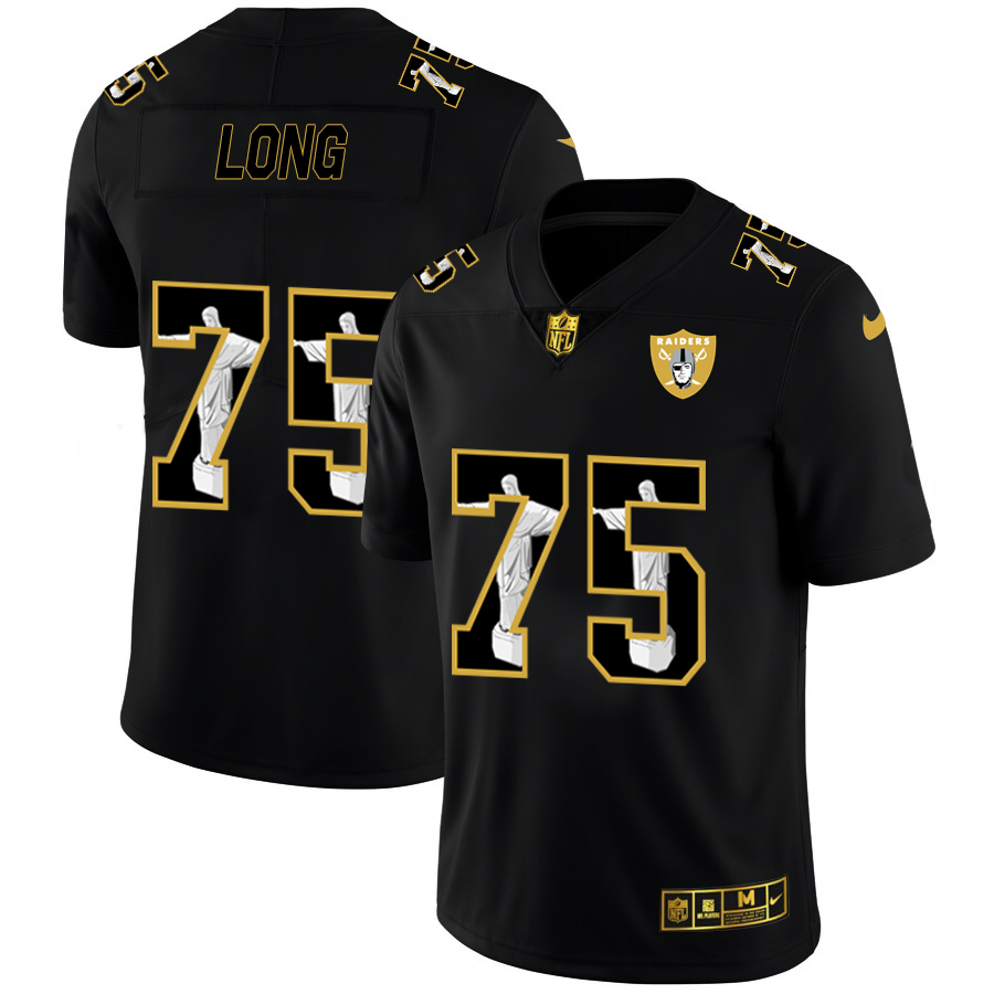 Personalized Raiders 75 Howie Long Black Jesus Faith Edition Limited Jersey