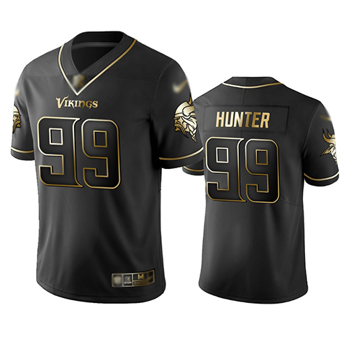 Personalized Vikings #99 Danielle Hunter Black Men’s Stitched Football Limited Golden Edition Jersey