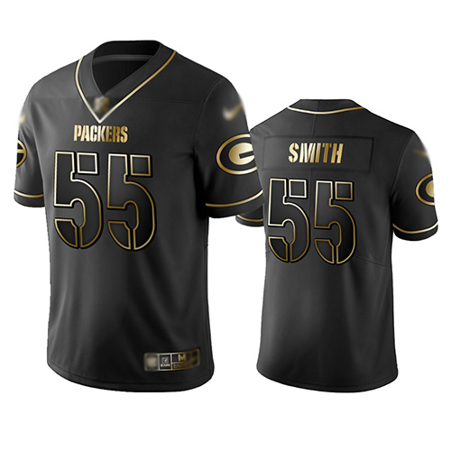 Personalized Packers #55 Za’Darius Smith Black Men’s Stitched Football Limited Golden Edition Jersey