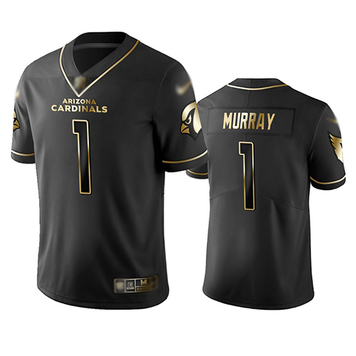 Personalized Cardinals #1 Kyler Murray Black Men’s Stitched Football Limited Golden Edition Jersey