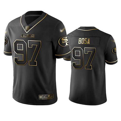 Personalized 49ers #97 Nick Bosa Black Men’s Stitched Football Limited Golden Edition Jersey