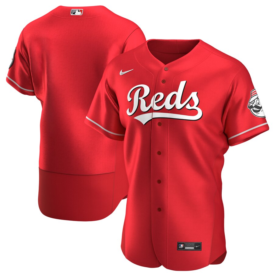 Personalized Reds Blank Red Blue 2020 Flexbase Jersey