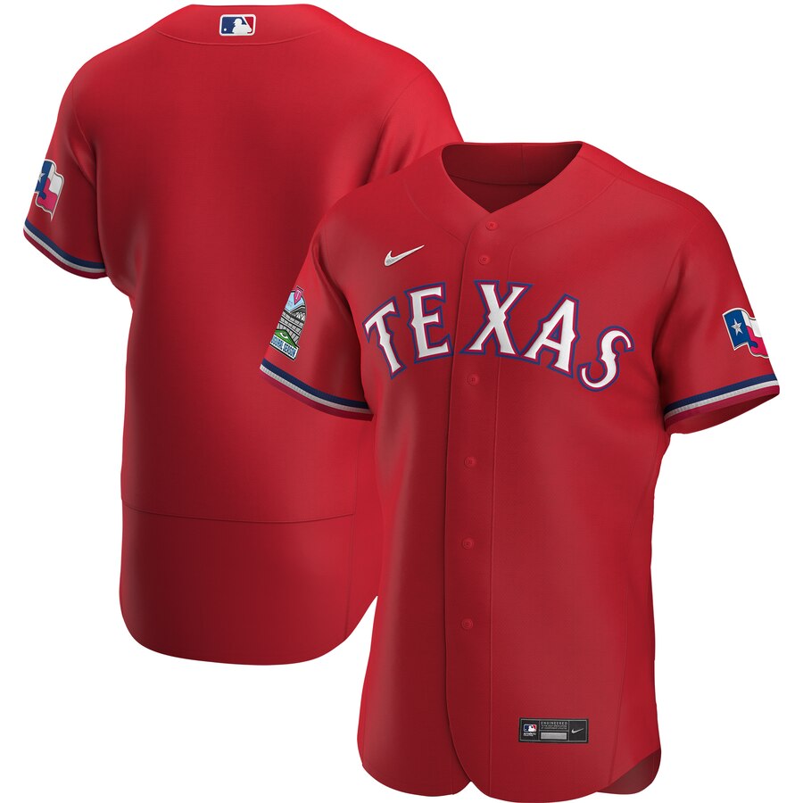 Personalized Rangers Blank Red 2020 Flexbase Jersey