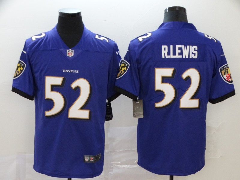 Personalized Ravens 52 Ray Lewis Purple Untouchable Limited Jersey