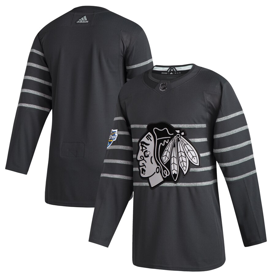 Personalized Blackhawks Blank Gray 2020 NHL All-Star Game Jersey