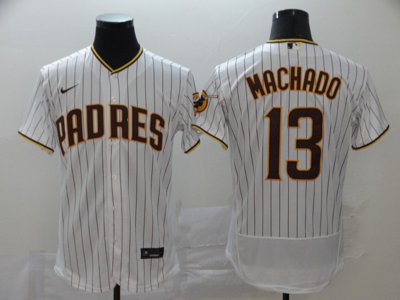 Personalized Padres 13 Manny Machado White 2020 Flexbase Jersey