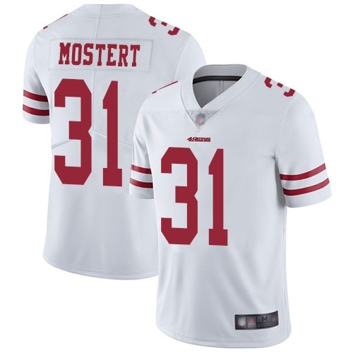 Personalized 49ers 31 Raheem Mostert White Untouchable Limited Jersey
