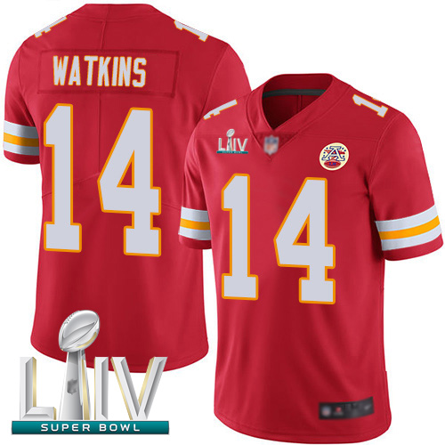 Personalized Chiefs #14 Sammy Watkins Red Team Color Super Bowl LIV Bound Youth Stitched Football Untouchable Limited Jersey