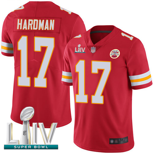Personalized Chiefs #17 Mecole Hardman Red Team Color Super Bowl LIV Bound Youth Stitched Football Untouchable Limited Jersey