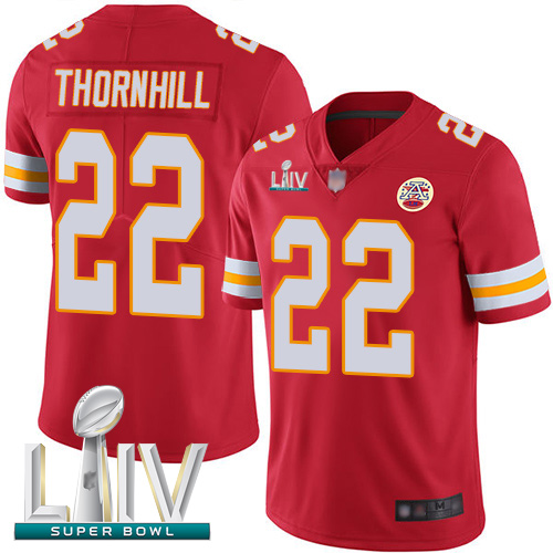 Personalized Chiefs #22 Juan Thornhill Red Team Color Super Bowl LIV Bound Youth Stitched Football Untouchable Limited Jersey