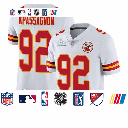 Personalized Chiefs #92 Tanoh Kpassagnon White Super Bowl LIV Bound Youth Stitched Football Untouchable Limited Jersey