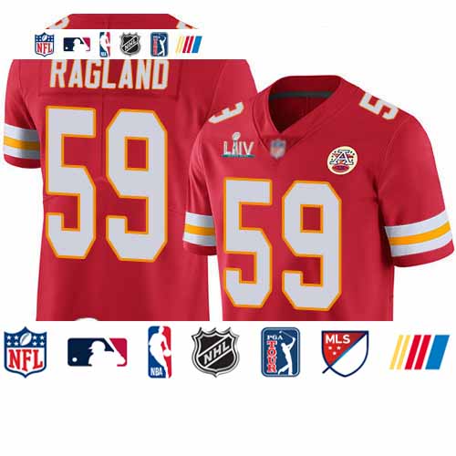 Personalized Chiefs #59 Reggie Ragland Red Team Color Super Bowl LIV Bound Youth Stitched Football Untouchable Limited Jersey