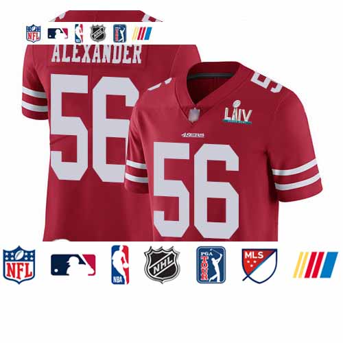 Personalized 49ers #56 Kwon Alexander Red Team Color Super Bowl LIV Bound Youth Stitched Football Untouchable Limited Jersey