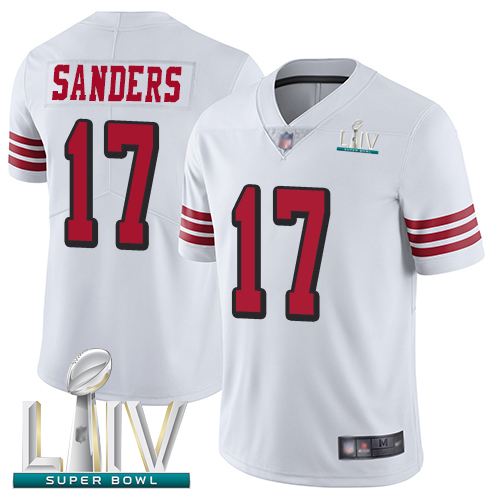Personalized 49ers #17 Emmanuel Sanders White Rush Super Bowl LIV Bound Youth Stitched Football Untouchable Limited Jersey