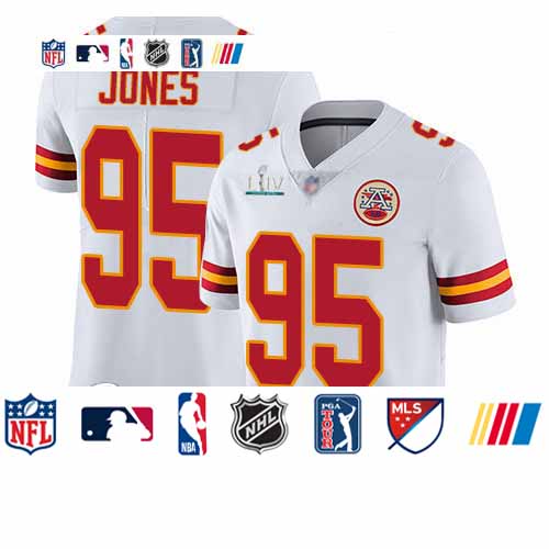 Personalized Chiefs #95 Chris Jones White Super Bowl LIV Bound Men’s Stitched Football Untouchable Limited Jersey