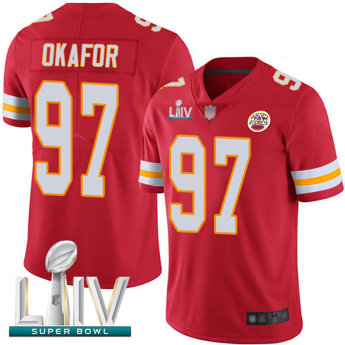 Personalized Chiefs #97 Alex Okafor Red Team Color Super Bowl LIV Bound Men’s Stitched Football Untouchable Limited Jersey