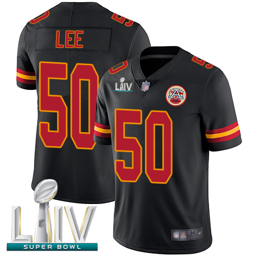 Personalized Chiefs #50 Darron Lee Black Super Bowl LIV Bound Men’s Stitched Football Limited Rush Jersey