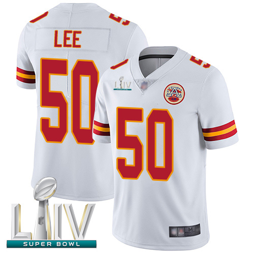 Personalized Chiefs #50 Darron Lee White Super Bowl LIV Bound Men’s Stitched Football Untouchable Limited Jersey