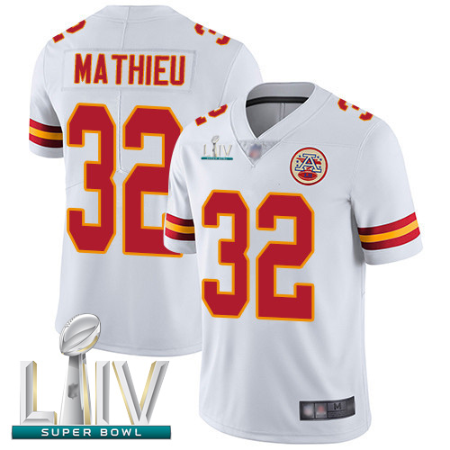 Personalized Chiefs #32 Tyrann Mathieu White Super Bowl LIV Bound Men’s Stitched Football Untouchable Limited Jersey
