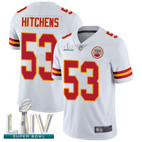 Personalized Chiefs #53 Anthony Hitchens White Super Bowl LIV Bound Men’s Stitched Football Untouchable Limited Jersey
