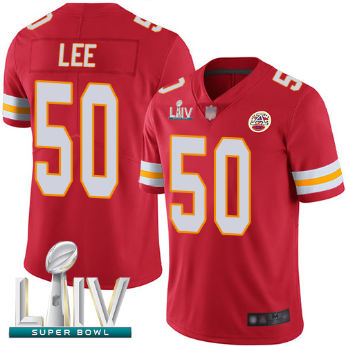Personalized Chiefs #50 Darron Lee Red Team Color Super Bowl LIV Bound Men’s Stitched Football Untouchable Limited Jersey