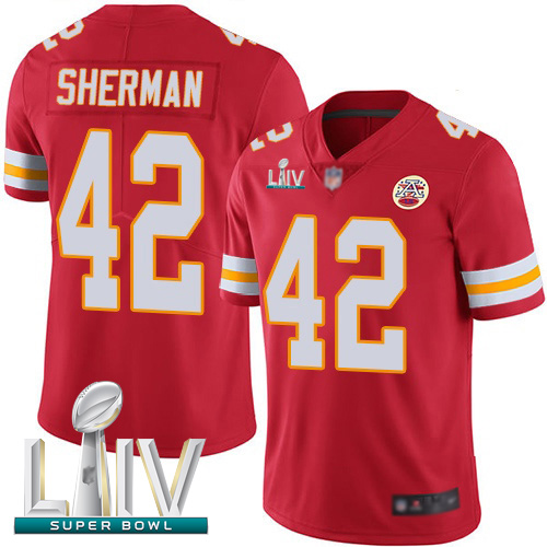 Personalized Chiefs #42 Anthony Sherman Red Team Color Super Bowl LIV Bound Men’s Stitched Football Untouchable Limited Jersey