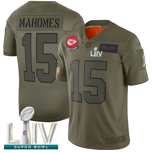 Personalized Chiefs #15 Patrick Mahomes Camo Super Bowl LIV Bound Men’s Stitched Football Limited 2019 Salute To Service Jersey