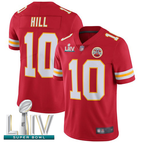 Personalized Chiefs #10 Tyreek Hill Red Team Color Super Bowl LIV Bound Men’s Stitched Football Untouchable Limited Jersey
