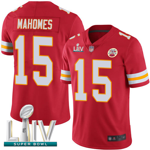 Personalized Chiefs #15 Patrick Mahomes Red Team Color Super Bowl LIV Bound Men’s Stitched Football Untouchable Limited Jersey