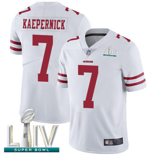 Personalized 49ers #7 Colin Kaepernick White Super Bowl LIV Bound Men’s Stitched Football Untouchable Limited Jersey