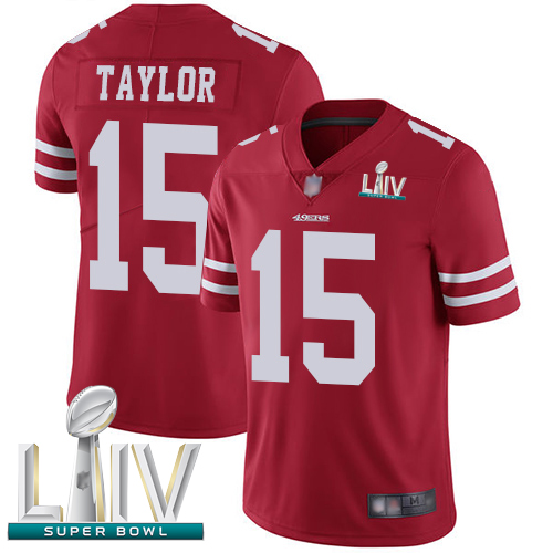 Personalized 49ers #15 Trent Taylor Red Team Color Super Bowl LIV Bound Men’s Stitched Football Untouchable Limited Jersey