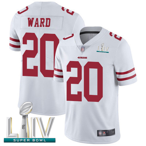 Personalized 49ers #20 Jimmie Ward White Super Bowl LIV Bound Men’s Stitched Football Untouchable Limited Jersey
