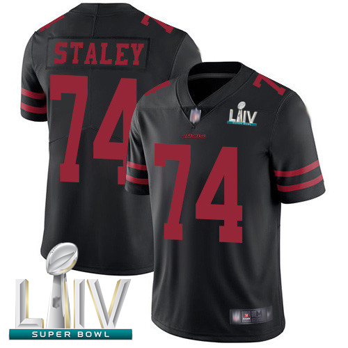 Personalized 49ers #74 Joe Staley Black Alternate Super Bowl LIV Bound Men’s Stitched Football Untouchable Limited Jersey