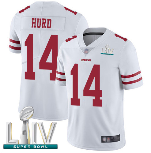 Personalized 49ers #14 Jalen Hurd White Super Bowl LIV Bound Youth Stitched Football Untouchable Limited Jersey