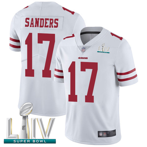Personalized 49ers #17 Emmanuel Sanders White Super Bowl LIV Bound Youth Stitched Football Untouchable Limited Jersey
