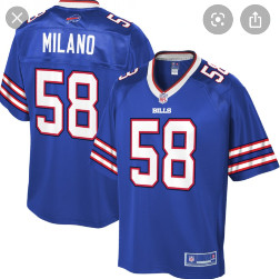 Personalized Buffalo bills #58 Milano Blue limited jersey