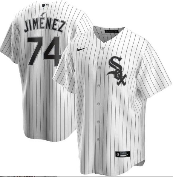Personalized White Sox 74 Eloy Jimenez White 2020 Cool Base Jersey
