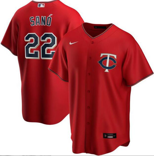 Personalized Twins 22 Miguel Sano Red 2020 Cool Base Jersey