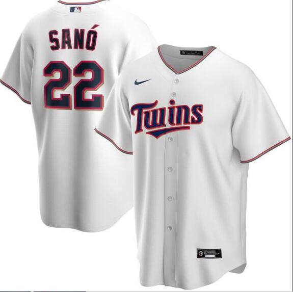 Personalized Twins 22 Miguel Sano White 2020 Cool Base Jersey