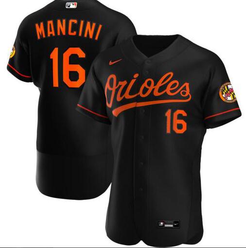 Personalized Orioles 16 Trey Mancini Black 2020 Flexbase Jersey