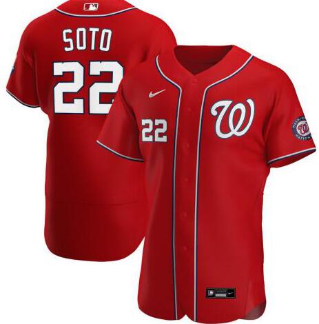 Personalized Nationals 22 Juan Soto Red 2020 Flexbase Jersey